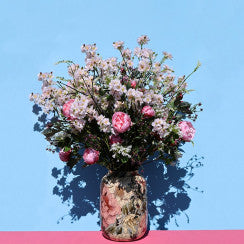 Countryfield vaas Peony  roze|wit