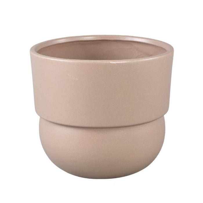 PTMD Bloempot Carolinee - 17x17x15 cm - Keramiek - Beige
