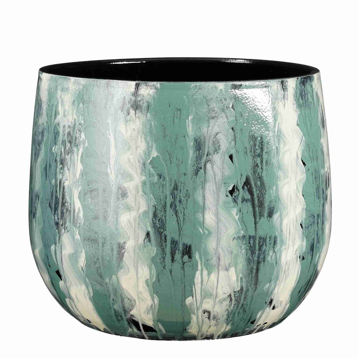 Mica Decorations Bloempot Nigel - 33x33x28 cm - Terracotta - Petrol