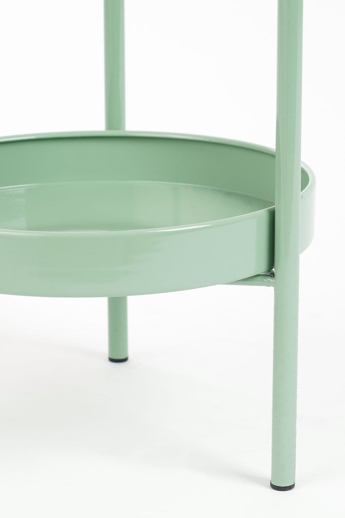 Mica Decorations Colyn Bloempot - H60 x Ø19 cm - IJzer - Mintgroen