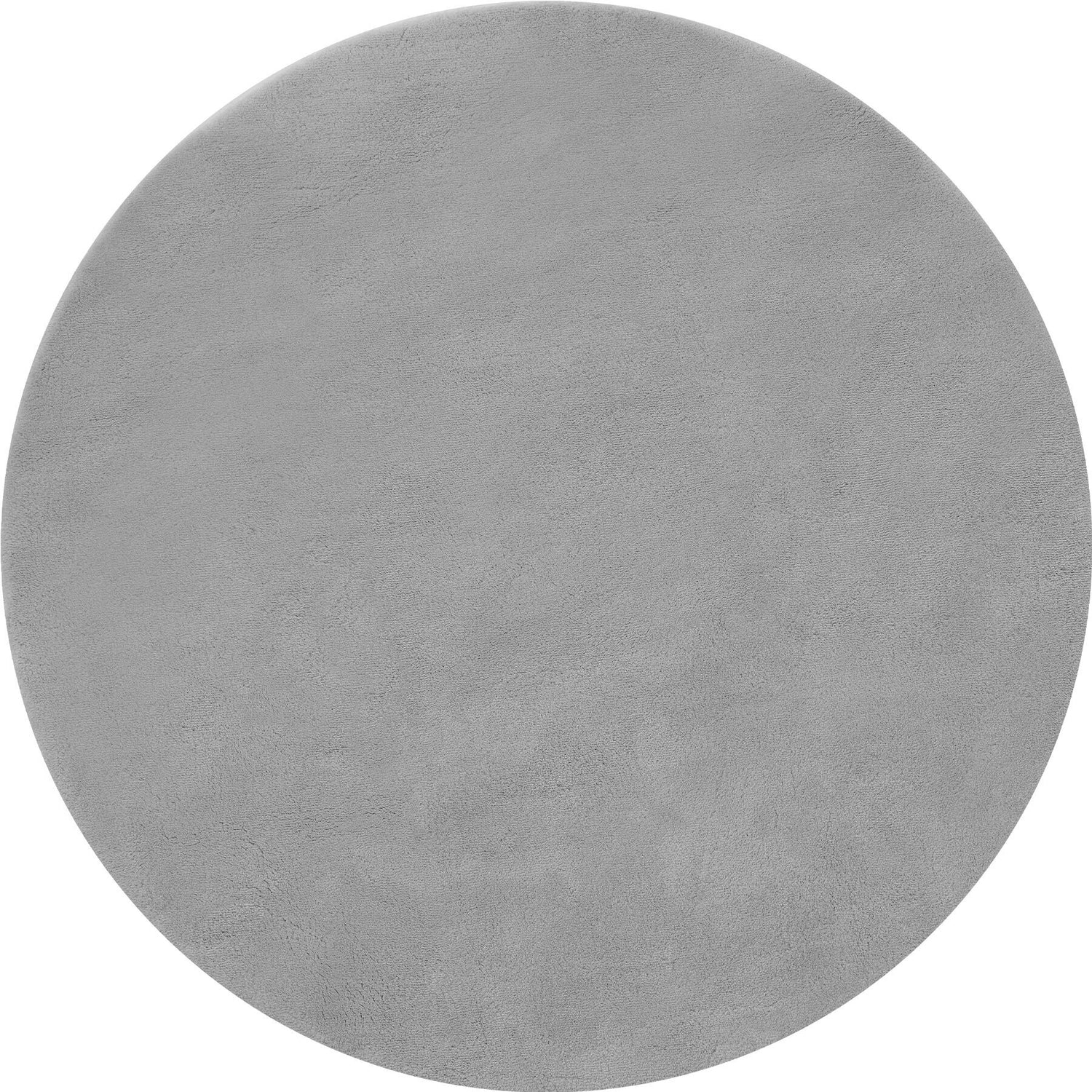 tectake® Kortpolig vloerkleed Soft Zone Ø 120 cm - Grijs