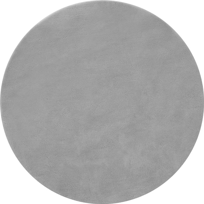 tectake® Kortpolig vloerkleed Soft Zone Ø 120 cm - Grijs