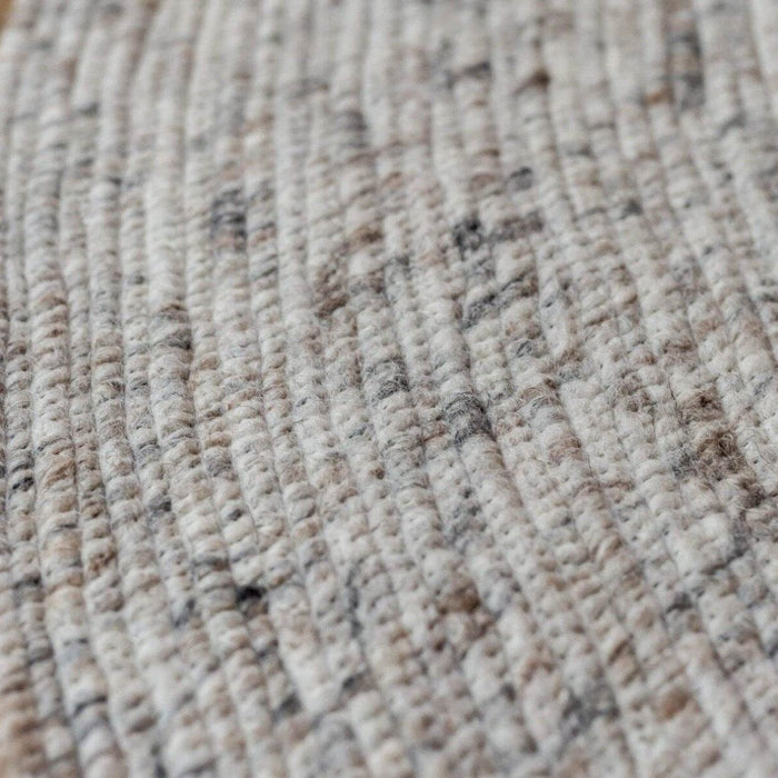 Interieur05 Rond wollen vloerkleed Gapo beige|wit gemeleerd