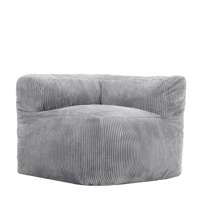 icon Zen Modulaire Bank Element - Hoekstuk - Ribfluweel - Grijs