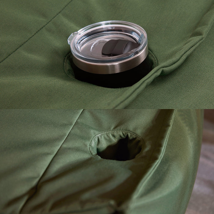 icon Alto Zitzak Fauteuil met Poef - Olefin Binnen en Buiten - Kaki