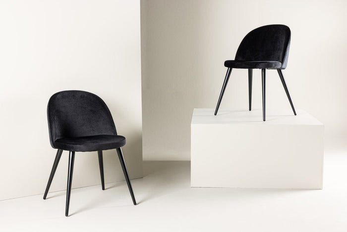 Rebellenclub Carzorla Eetkamerstoel - Set van 2 - Zwart