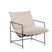 Rebellenclub Amore Fauteuil - Beige met Zwart Stalen Frame