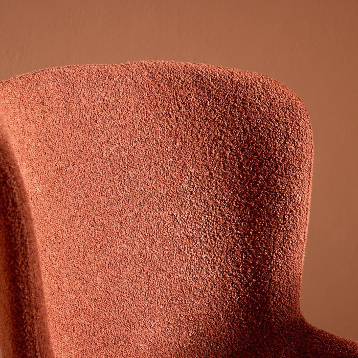 Rebellenclub Drammen Eetkamerstoel - Set van 2 - RoodBruin BouclŽ