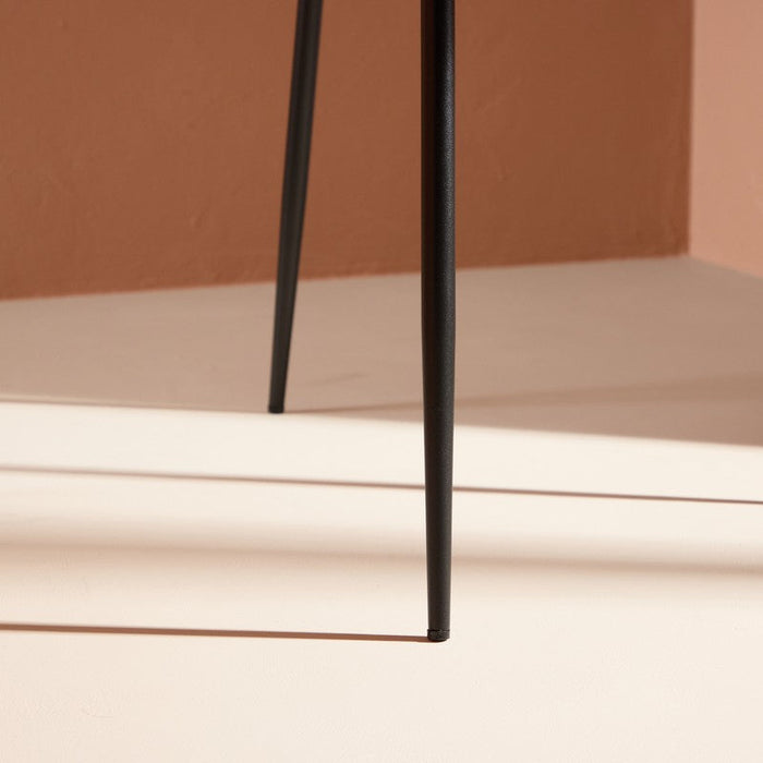 Rebellenclub Drammen Eetkamerstoel - Set van 2 - RoodBruin BouclŽ