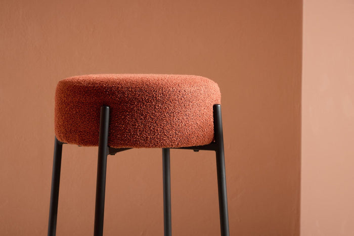 Rebellenclub Mossby Barkkruk Laag - RoodBruin BouclŽ