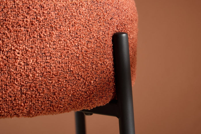 Rebellenclub Mossby Barkkruk Laag - RoodBruin BouclŽ