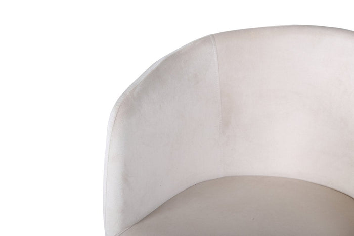 Rebellenclub Cerreto Eetkamerstoel - Ecru Velours | Zwart