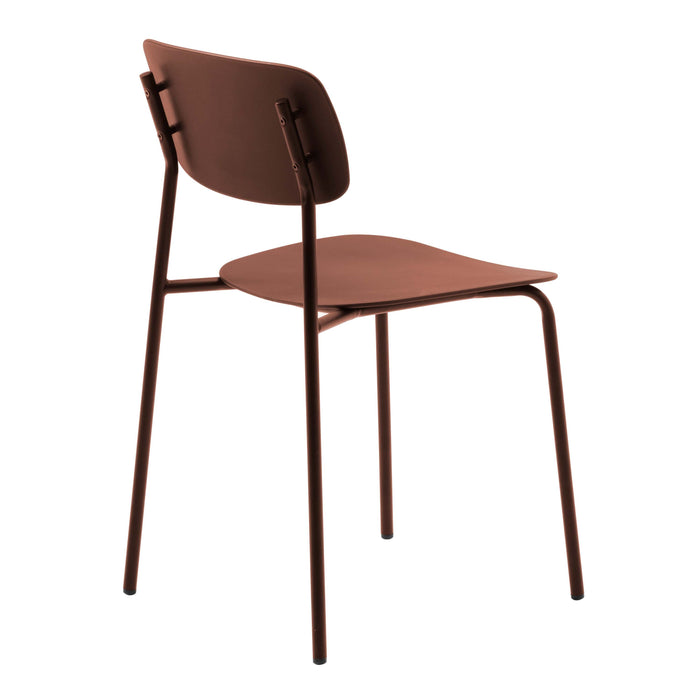 Rebellenclub Strom Eetkamerstoel - Set van 4 - Terracotta