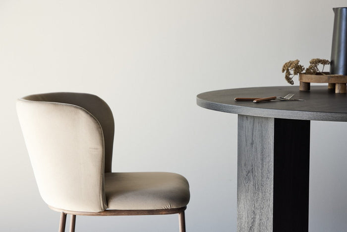 Rebellenclub Ika Eetkamerstoel - Set van 2 - Beige Velours