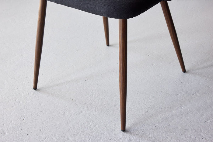 Rebellenclub Kangasala Eetkamerstoel - Set van 2 - Zwart Linnen