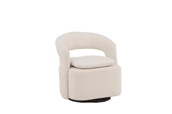 Rebellenclub Akando Fauteuil - Wit Bouclé