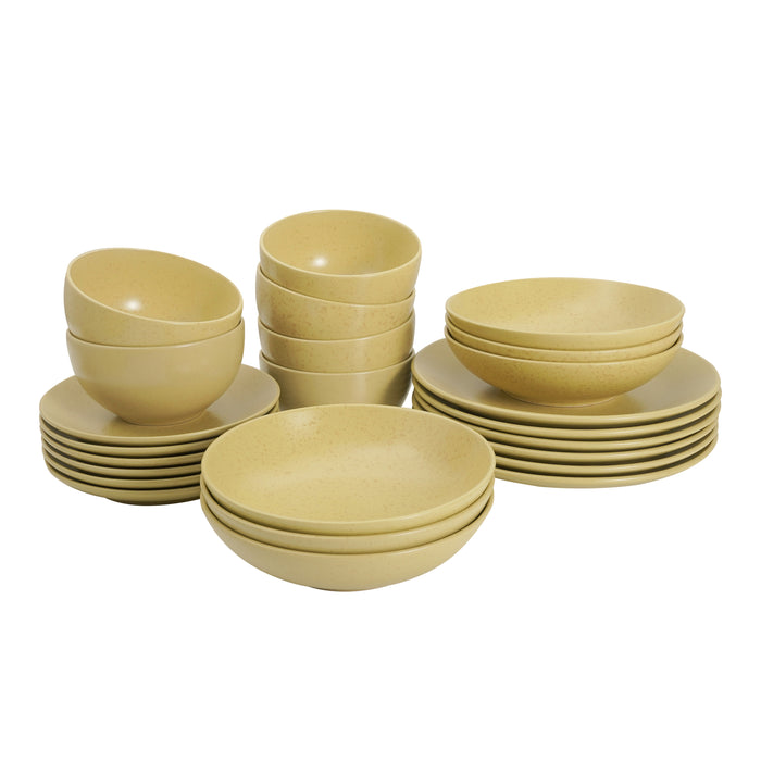 by fonQ  Pebbled Serviesset 24-delig - Golden Moss