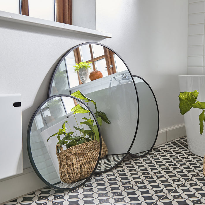 Villa Collection Vardo Spiegel Ø 80 cm - Zwart