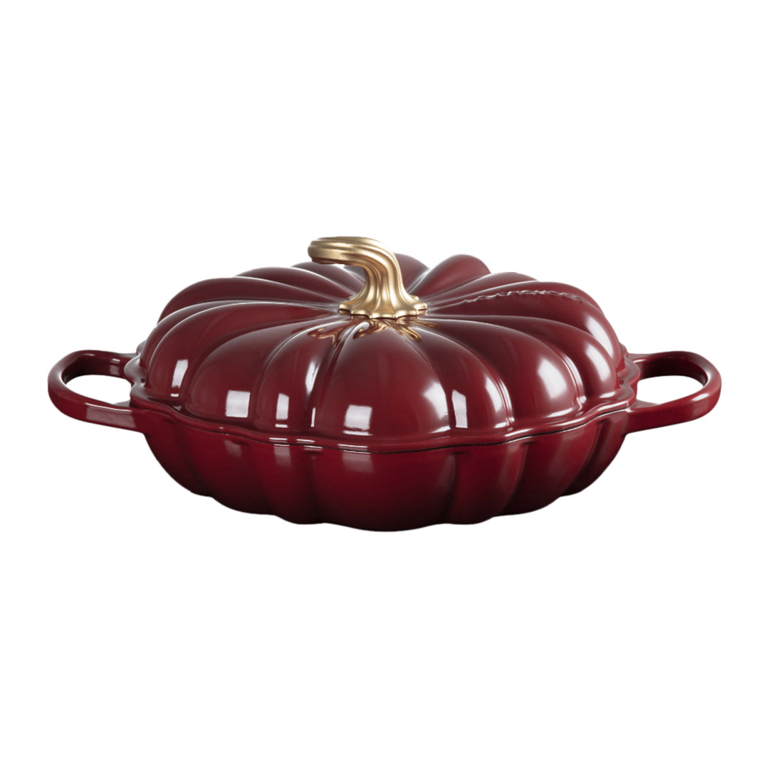 Le Creuset Campagnard Pompoen Braad/Stoofpan Ø 28 cm - Garnet