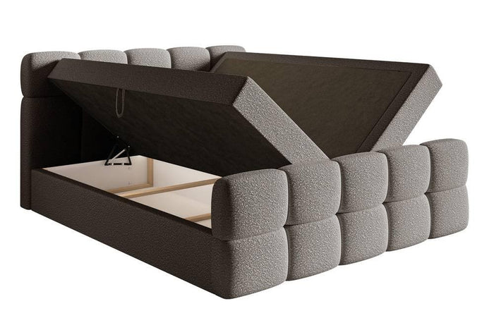 NADUVI Collection Chloe boxspring bouclé met opbergruimte 140 x 200cm