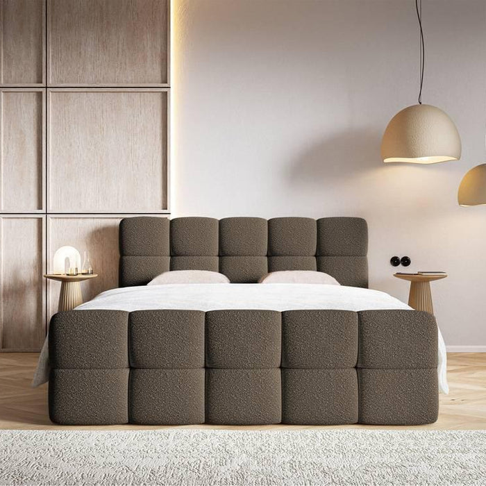NADUVI Collection Chloe boxspring bouclé met opbergruimte 160 x 200cm