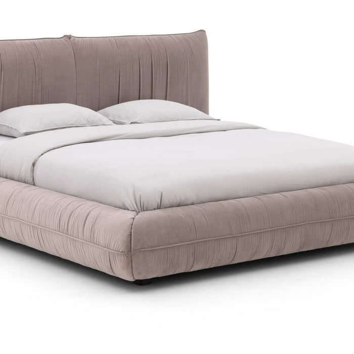 Goossens Gestoffeerd Bedframe Milano - 140 x 220 - Paris khaki -