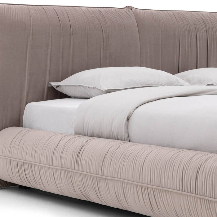 Goossens Gestoffeerd Bedframe Milano - 140 x 220 - Paris khaki -