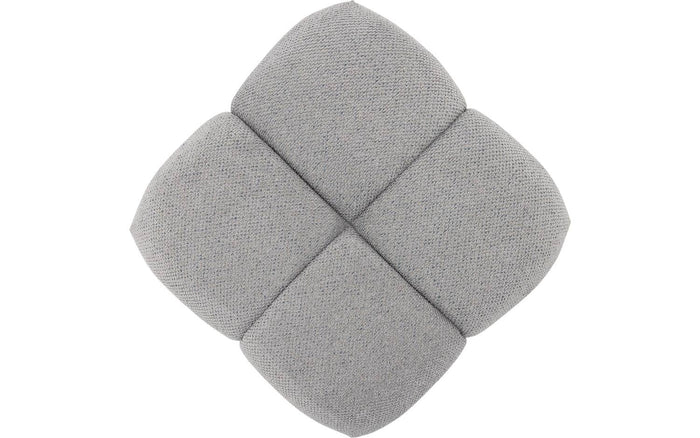 Goossens Poef Simone in stof gemeleerd grof geweven dolphin