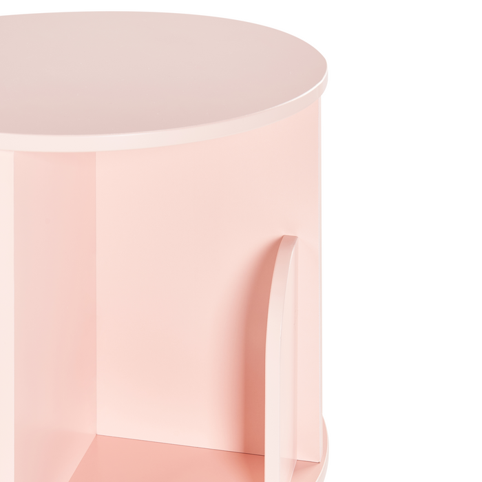 Beliani - CANEY - Boekenkast draaibaar - Pastelroze - MDF