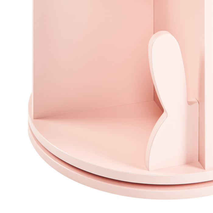 Beliani - CANEY - Boekenkast draaibaar - Pastelroze - MDF