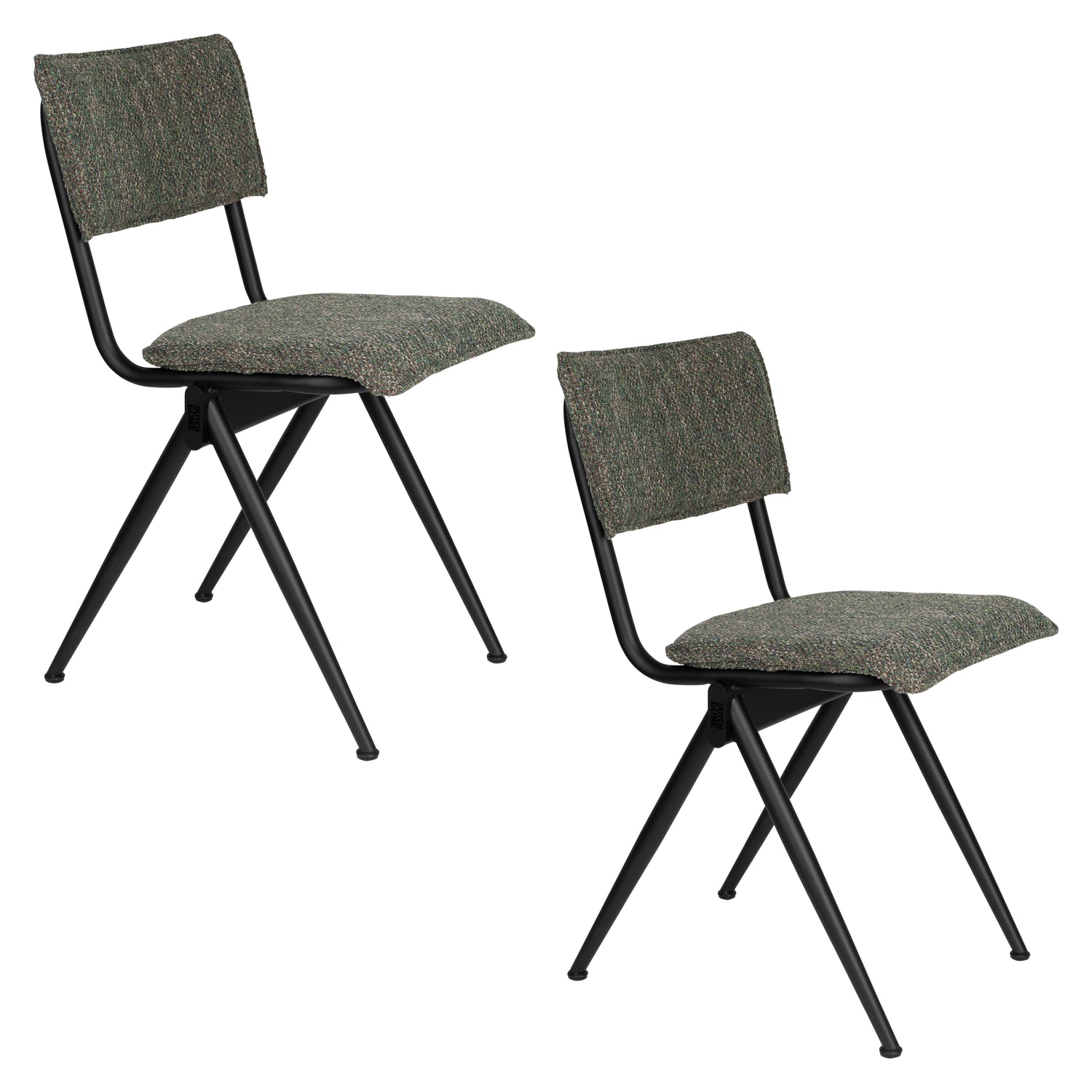 Dutchbone New Willow Stoel Forest Green - Set van 2 - Groen