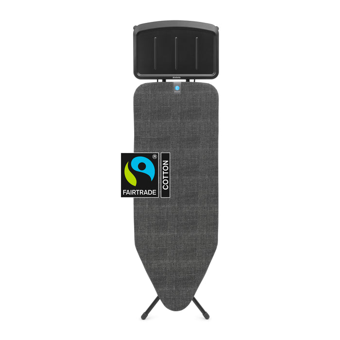 Brabantia Strijkplank C - met Stoomunithouder - 124 x 45 cm - Denim Black