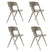 Zuiver Horizon Tuinstoelen Taupe - Set van 4