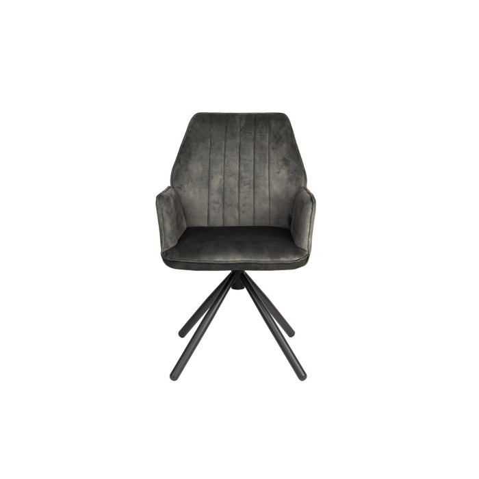 Housecraft Jamie Eetkamerstoelen armleuning Groen - Set van 2