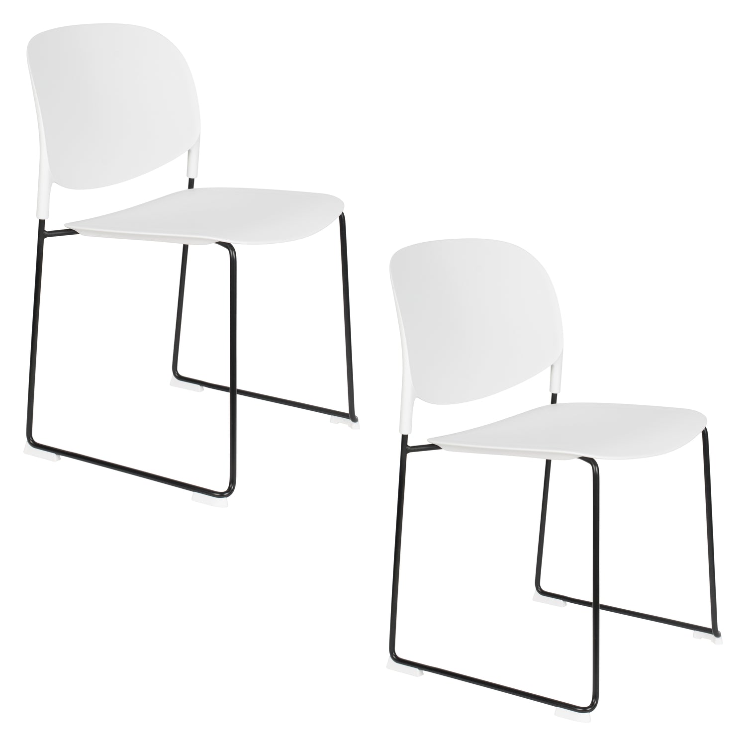 Housecraft Stacks Eetkamerstoelen Wit - Set van 4