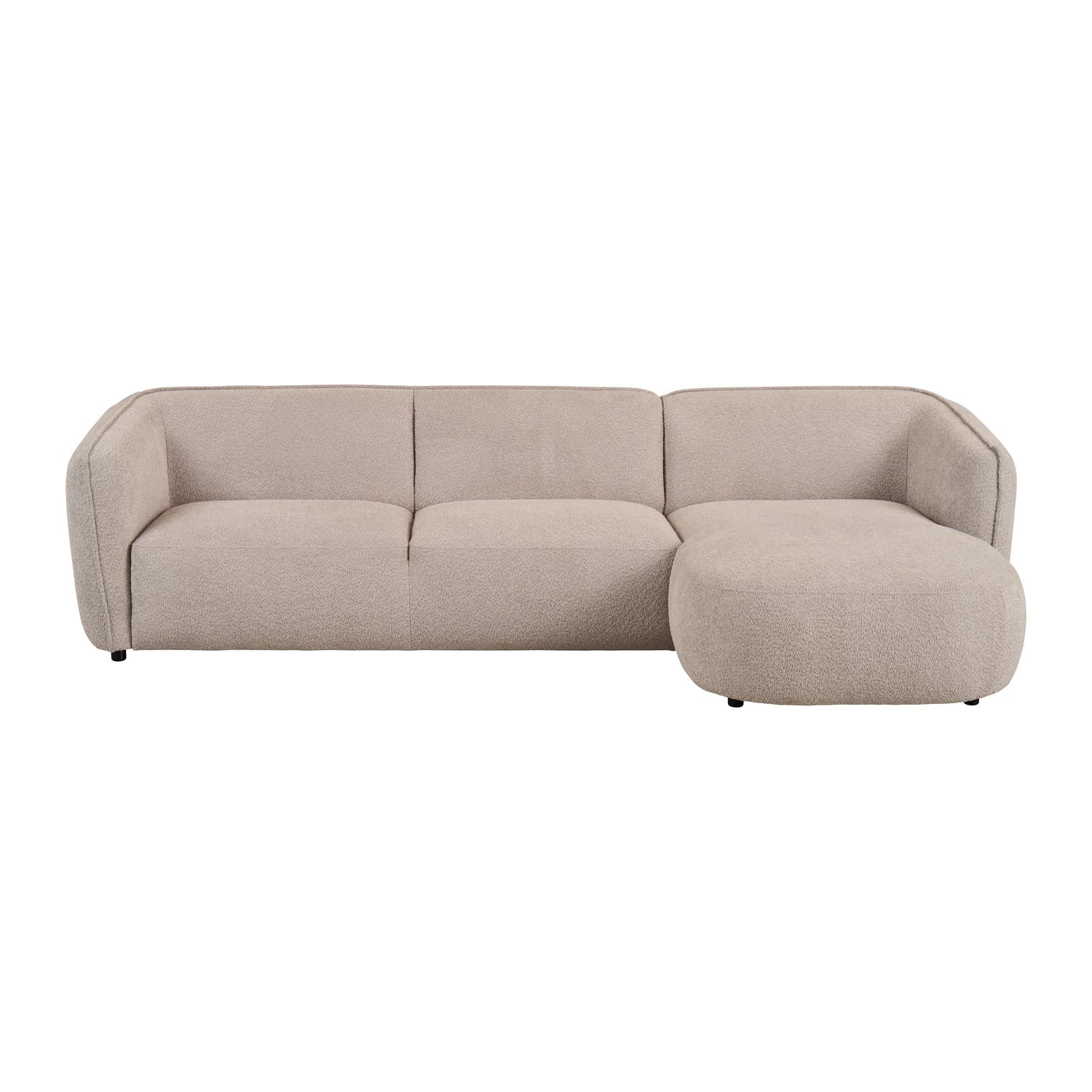 by fonQ Soft Hoekbank met Chaise Longue Rechts - Bouclé - Greige