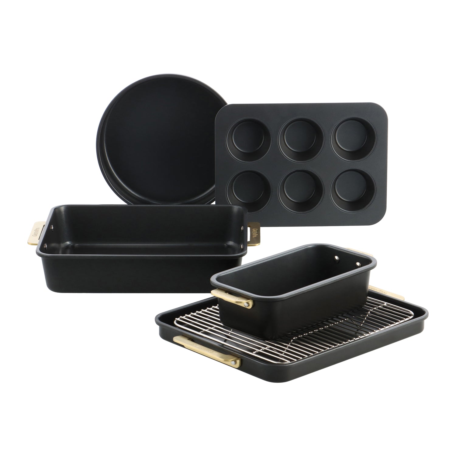 GreenPan Padova Reserve Bakset 6-delig - Zwart