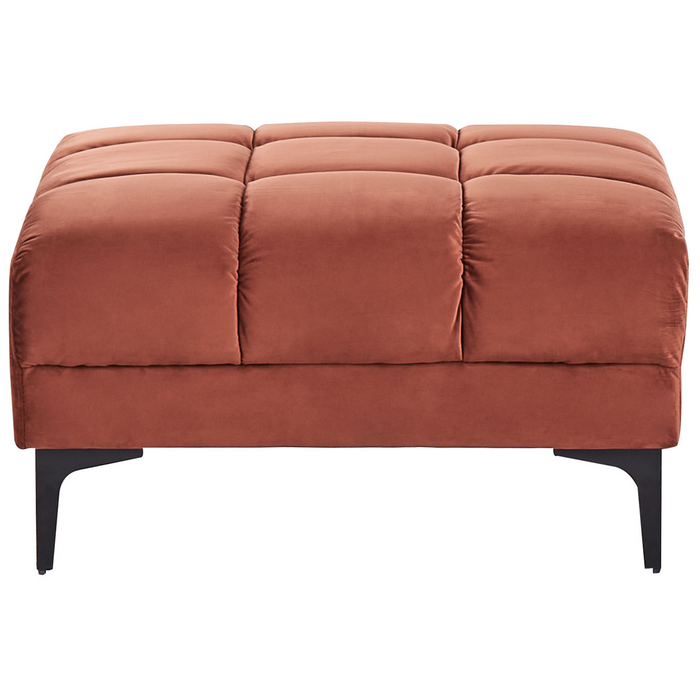 Beliani-ALNES-Hoekbank met ottomaan-Lichtrood-Linkszijdig-Polyester