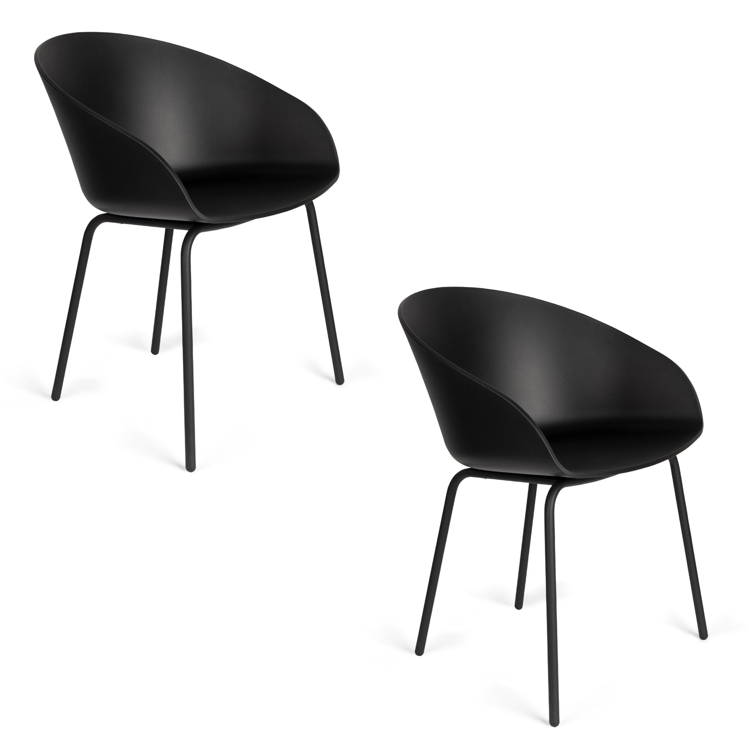 Zuiver Void Eetkamerstoelen Zwart - Set van 2