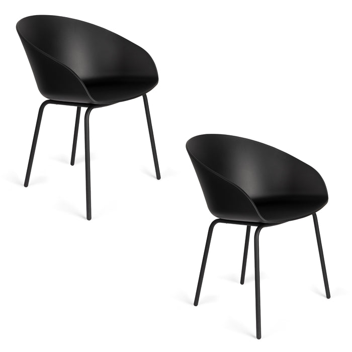 Zuiver Void Eetkamerstoelen Zwart - Set van 2