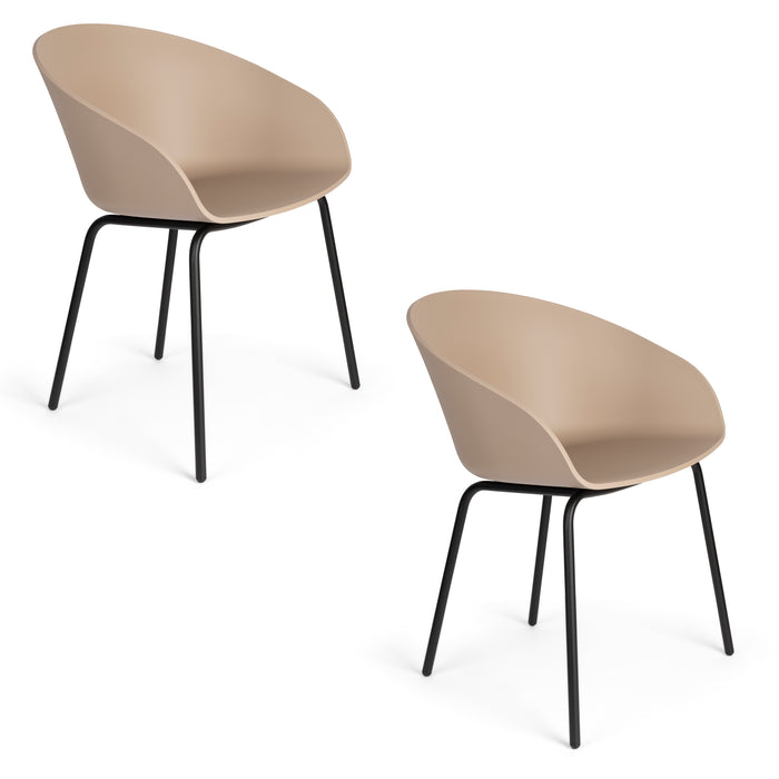 Zuiver Void Eetkamerstoelen Beige| Bruin - Set van 2