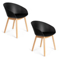 Zuiver Void Eetkamerstoelen Eiken Zwart - Set van 2