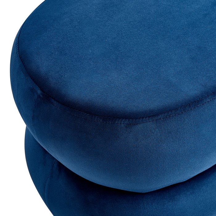 Beliani - ELLENDALE - Bankje - Marineblauw - Fluweel