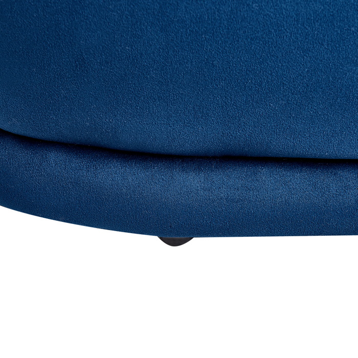 Beliani - ELLENDALE - Bankje - Marineblauw - Fluweel