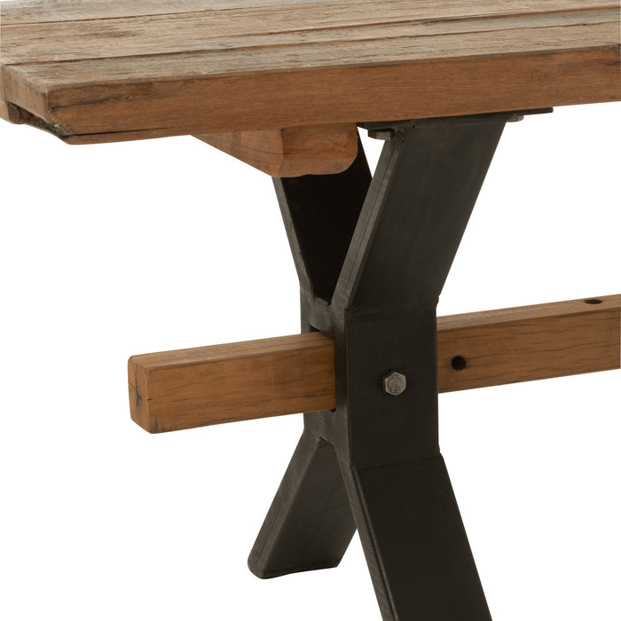 J-Line bank Verouderd - hout - bruin