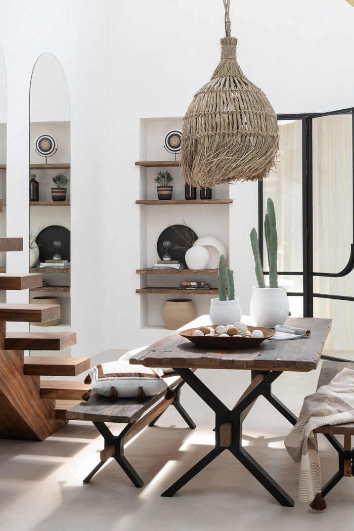 J-Line bank Verouderd - hout - bruin