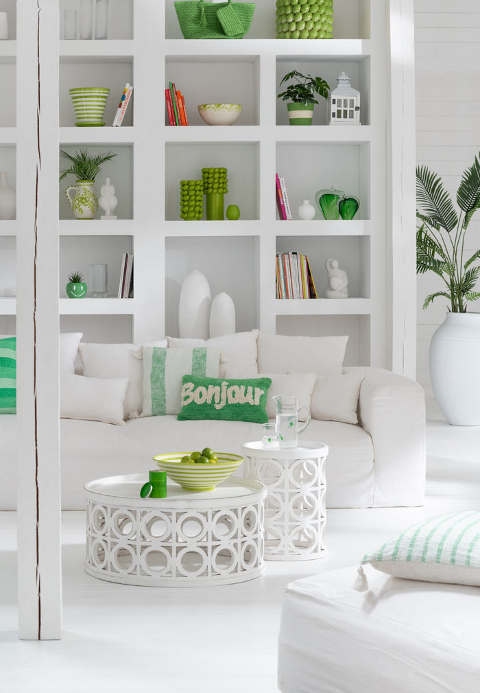 J-Line vaas Limoen - keramiek - groen - large - 34.5 cm hoog