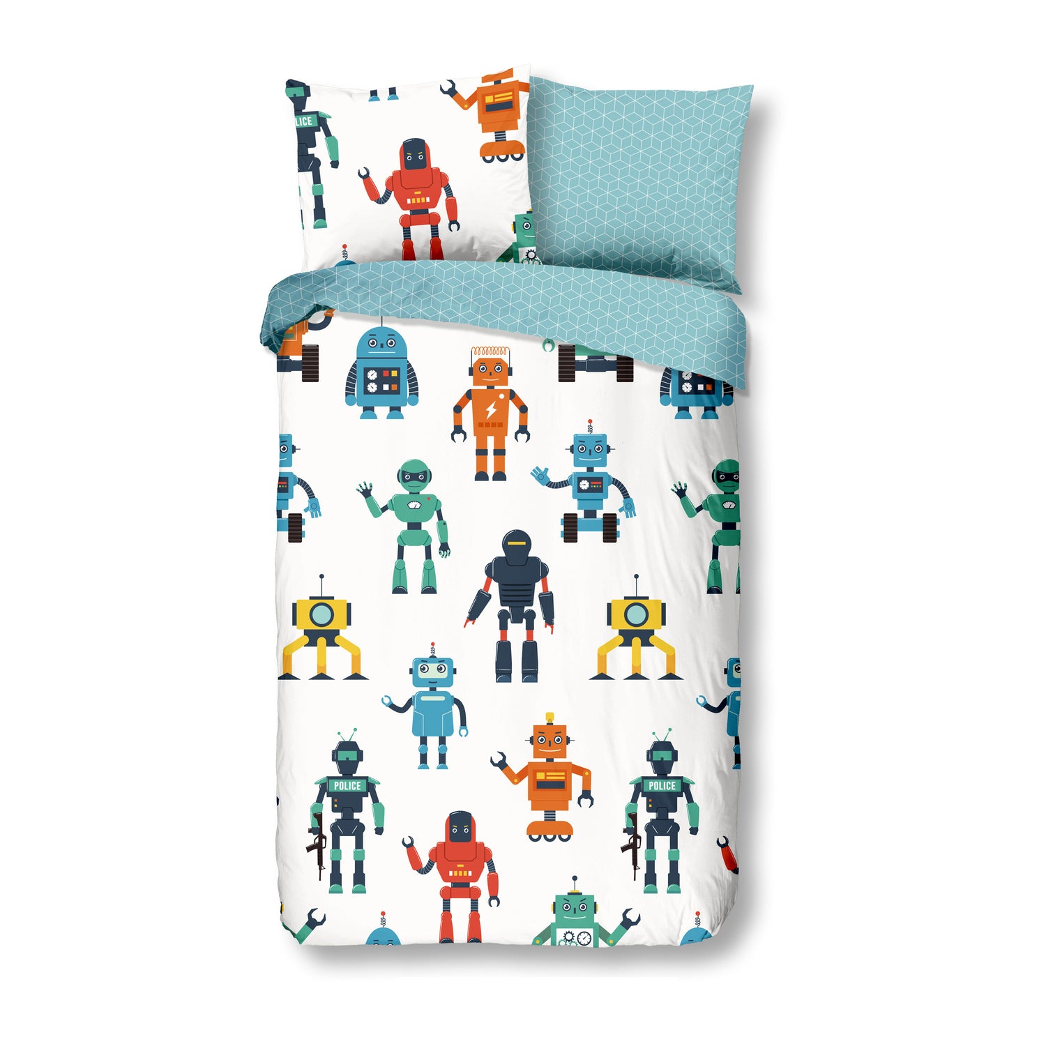 Good Morning Robots Dekbedovertrek 140 x 220 cm