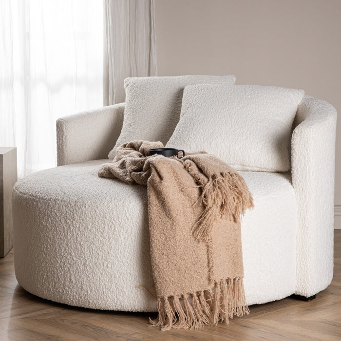 Fjôrd - Loveseat Wit Teddy - 118x118x72cm - Kelso