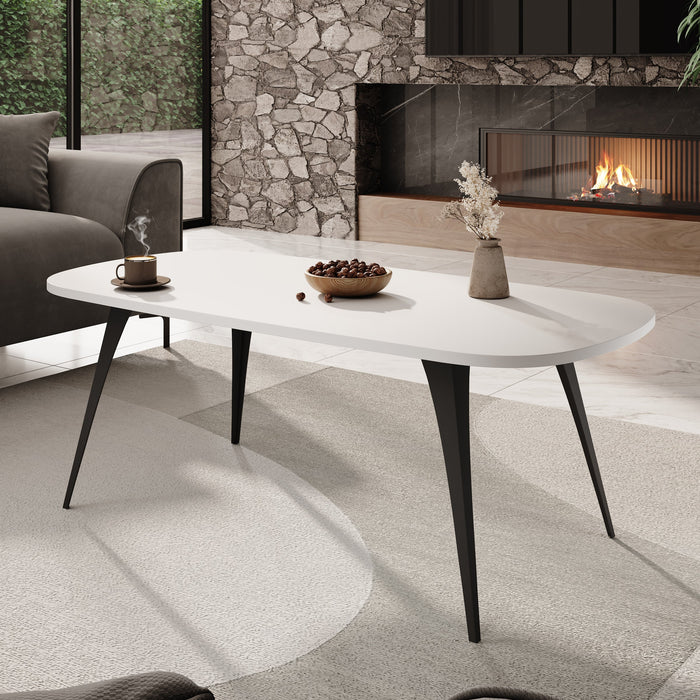 Meubella - Salontafel Flix - Wit - 120 cm